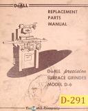 DoAll-Doall D-6, Surface Grinder, REplacement Parts Manual Year (1961)-D-6-D-6-1-D-6-3-01